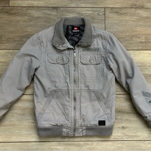 Quiksilver Quilted Gray Jacket